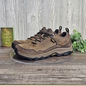 Teva Riva RP Brown Leather Waterproof Hiking Shoes Vibram Sole Men Size 10.5
